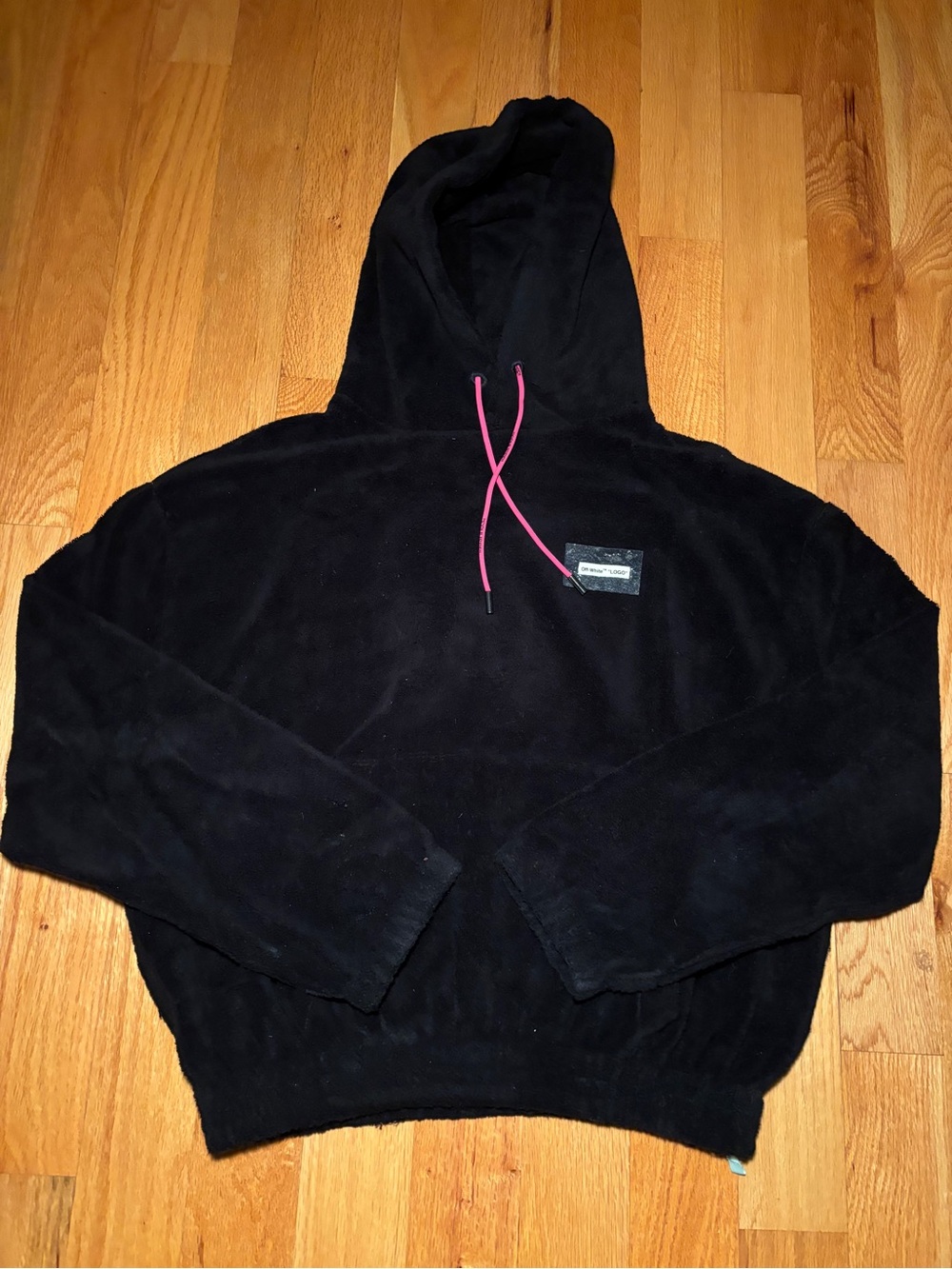 Off-White Black Pink Logo Hoodie